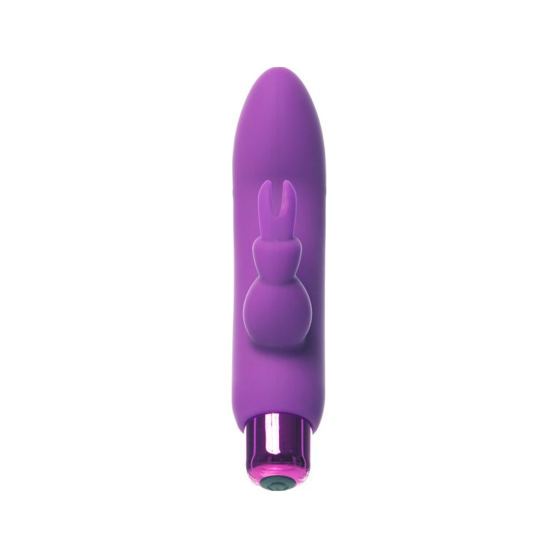 PowerBullet Alices Bunny Bullet w Rabbit Sleeve, 4", Purple