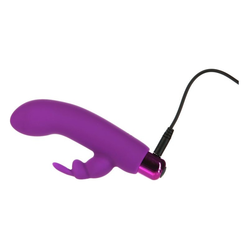 PowerBullet Alices Bunny Bullet w Rabbit Sleeve, 4", Purple
