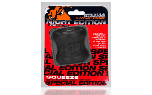 OxBalls SQUEEZE Ball Stretcher Night Edition retail packaging.