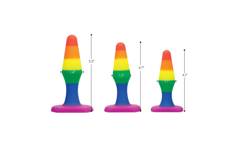 Frisky Rainbow Ready Anal Trainer Set, Rainbow