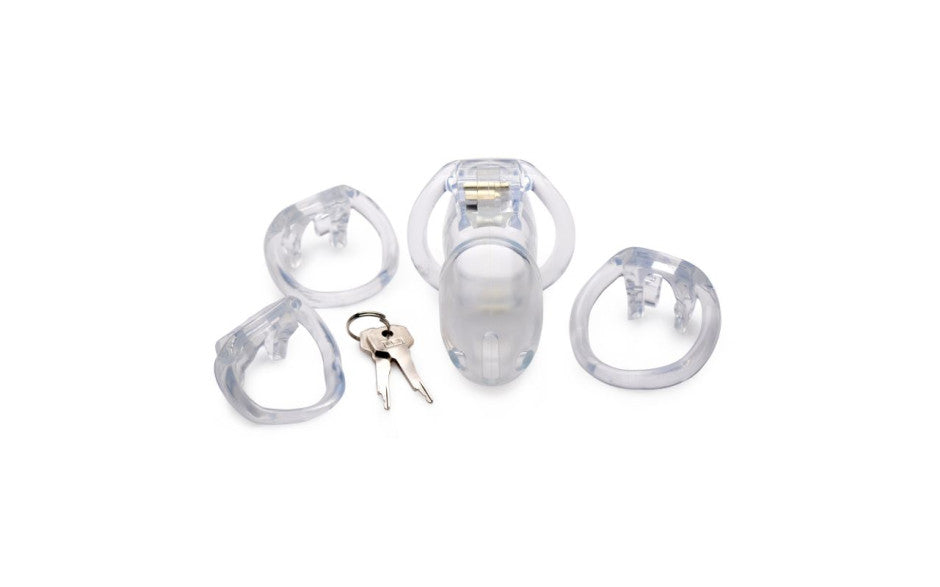 Master Series Clear Captor Chastity Cage, Large