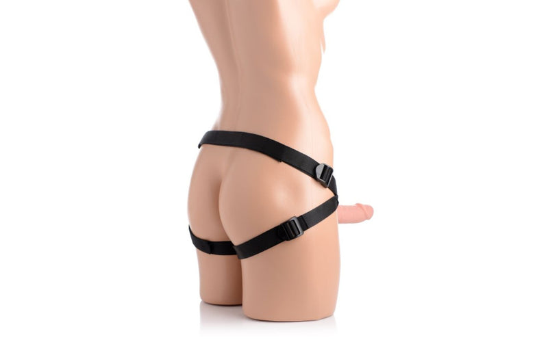 Strap U Seducer 7"/18cm Silicone Dildo with Harness, Flesh