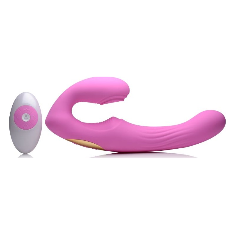 Strap U 15X U-Pulse Strapless Strap-On w Remote, Pink