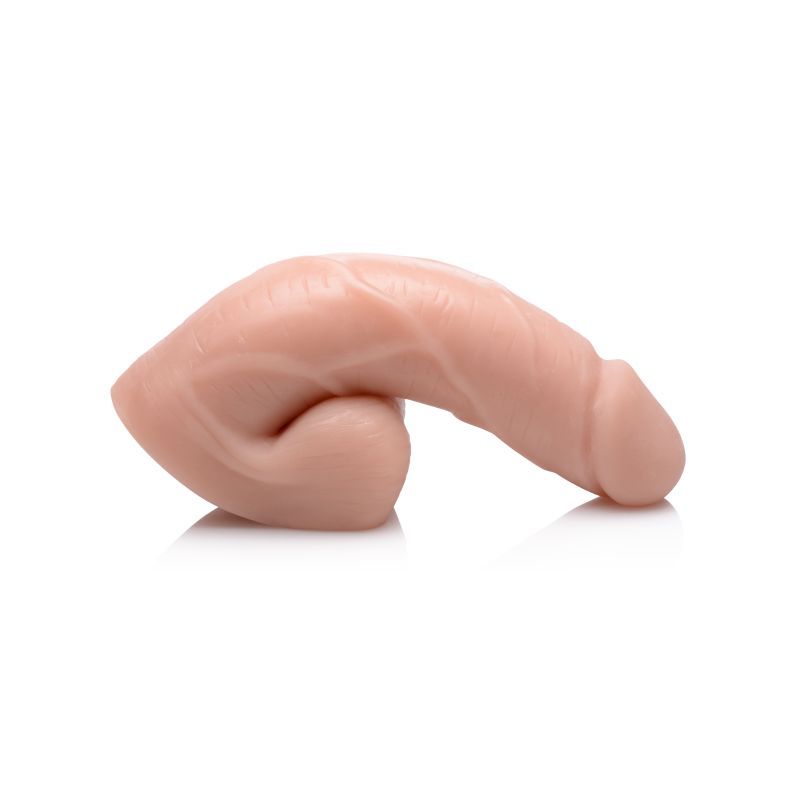 Strap U Large Bulge Soft Packer Dildo, 6.5", Light Skin Tone