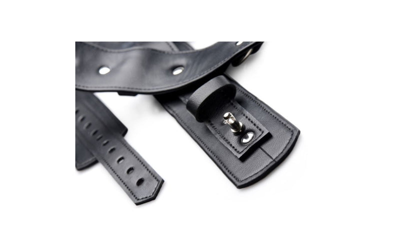 Strict Frog Tie Leather Restraint Set, Black