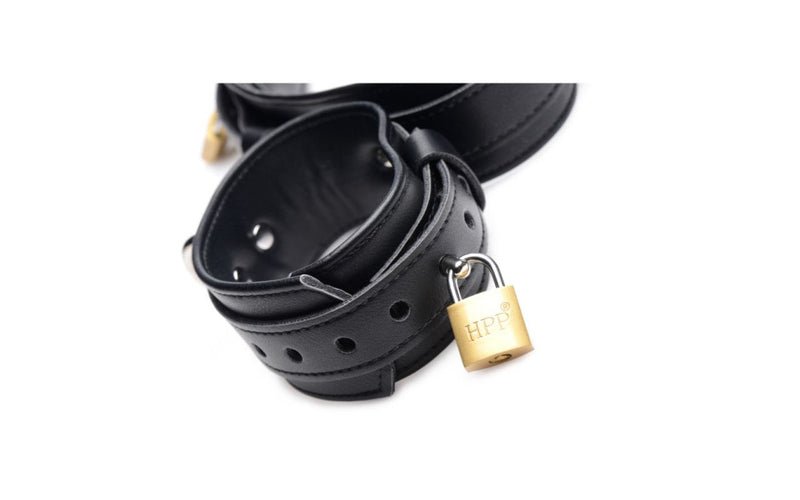 Strict Frog Tie Leather Restraint Set, Black