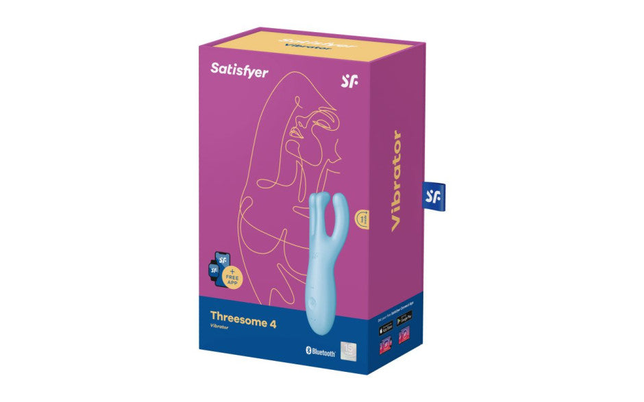 Satisfyer Threesome 4 Connect App Layon Vibrator, Blue