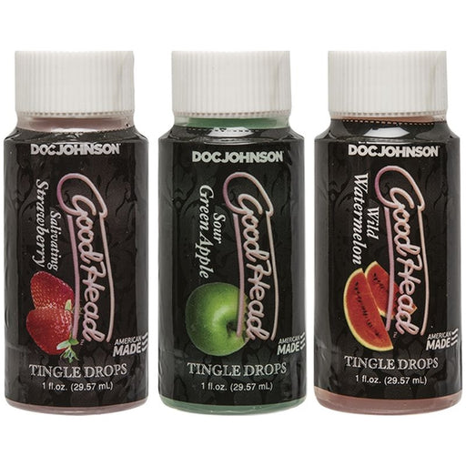 GoodHead Tingle Drops Strawberry, Apple and Watermelon, 3-pack