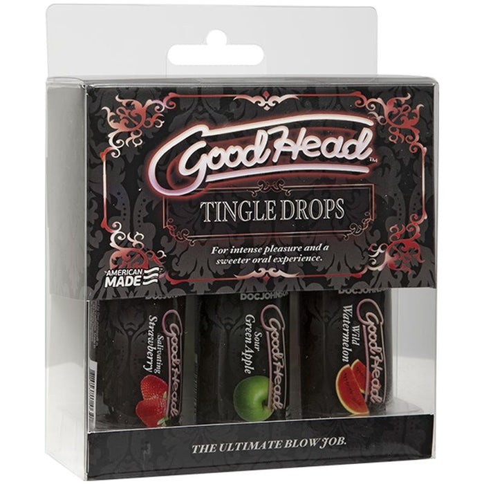 GoodHead Tingle Drops Strawberry, Apple and Watermelon, 30ml, 3-pack