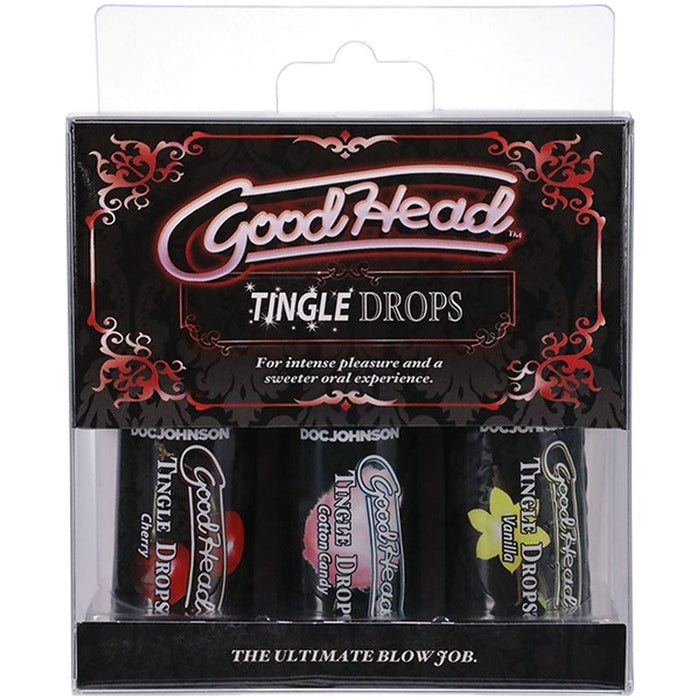 GoodHead Tingle Drops Cherry, Candy and Vanilla, 29ml, 3-pack