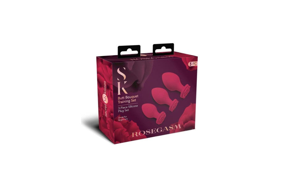 Secret Kisses Rosegasm Butt Bouquet Anal Training Set, Burgundy