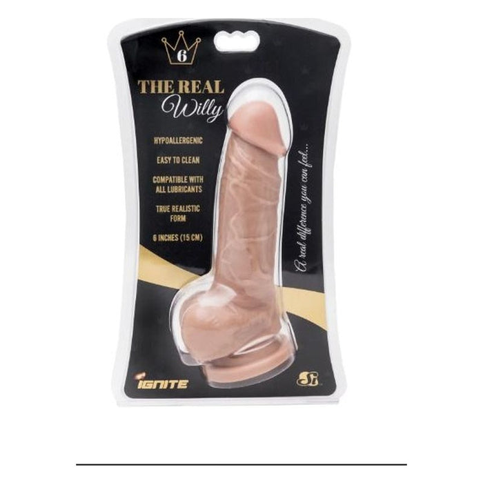 The Real Willy Dildo, 6"/15cm, Vanilla