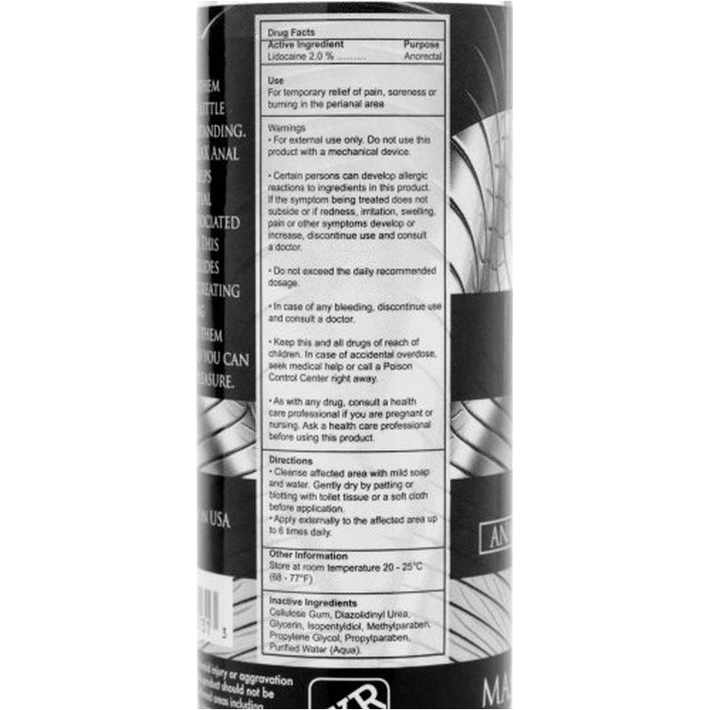 Master Series Ass Relax Desensitising Lubricant, 126ml