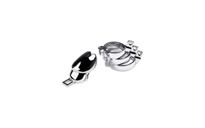 Metal Chastity Cage, Adjustable, Silver