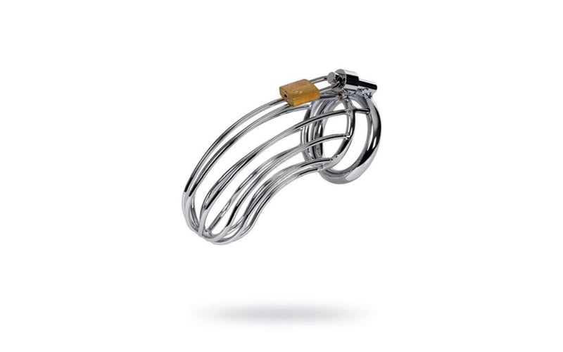 Metal Birdcage Cock Cage, 4cm, Silver