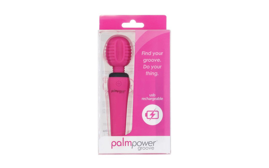 PalmPower Groove Mini Wand, Fuchsia, 6"/15cm