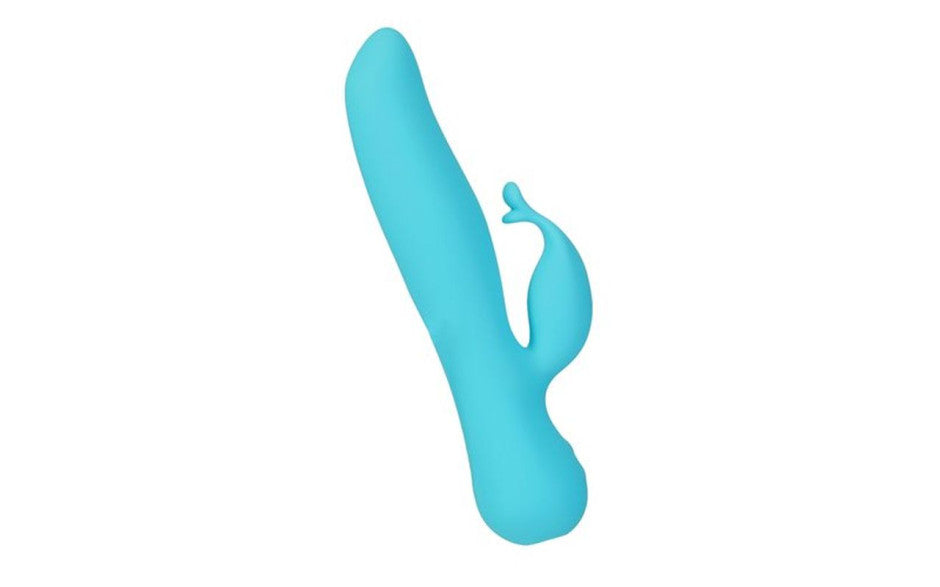 Kissing Swan Rechargeable Rabbit Vibrator, Blue