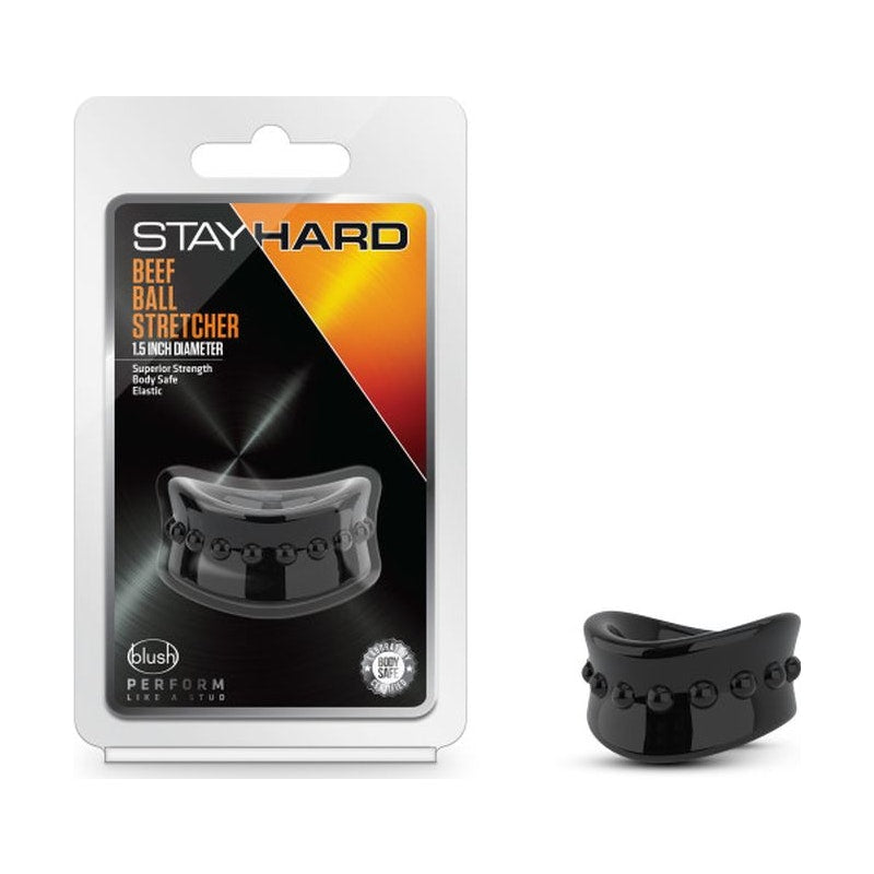 Stay Hard Beef Ball Stretcher Snug 1.5inch Black