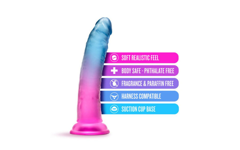 B Yours Beautiful Sky Dildo, 7"/18cm, Mixed