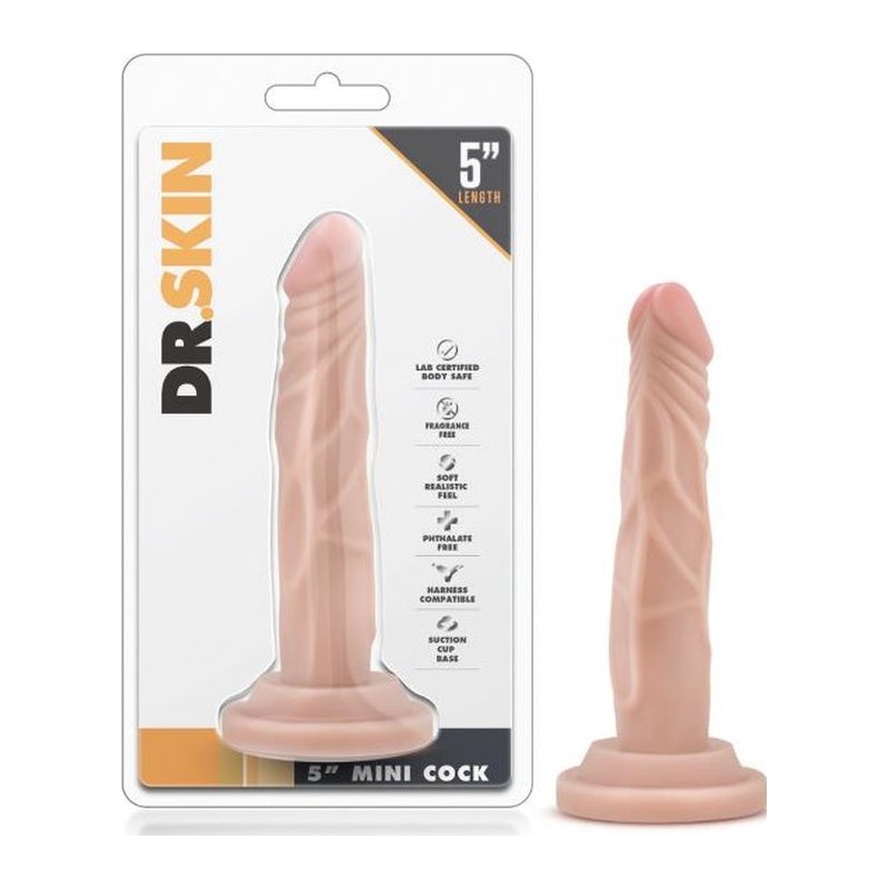 Dr Skin Mini Cock, 5"/13cm, Beige