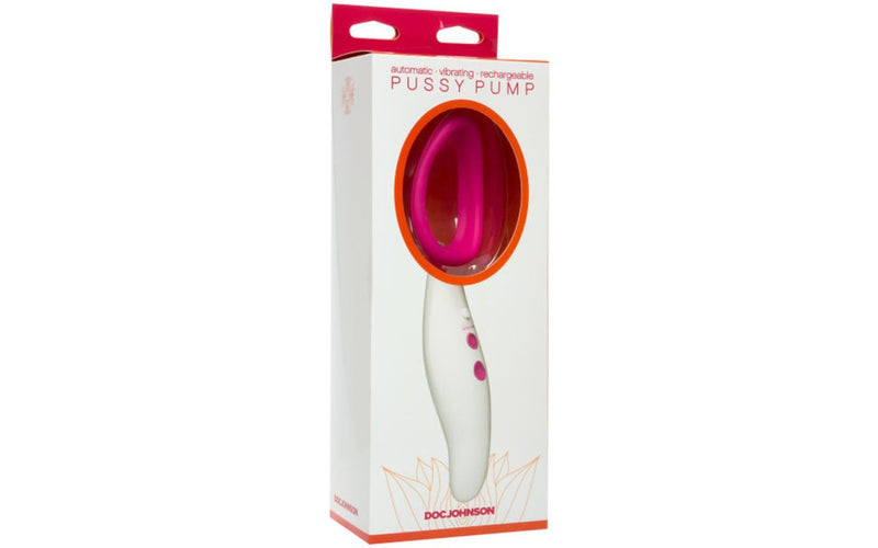 Doc Johnson Automatic Vibrating Rechargeable Pussy Pump, White