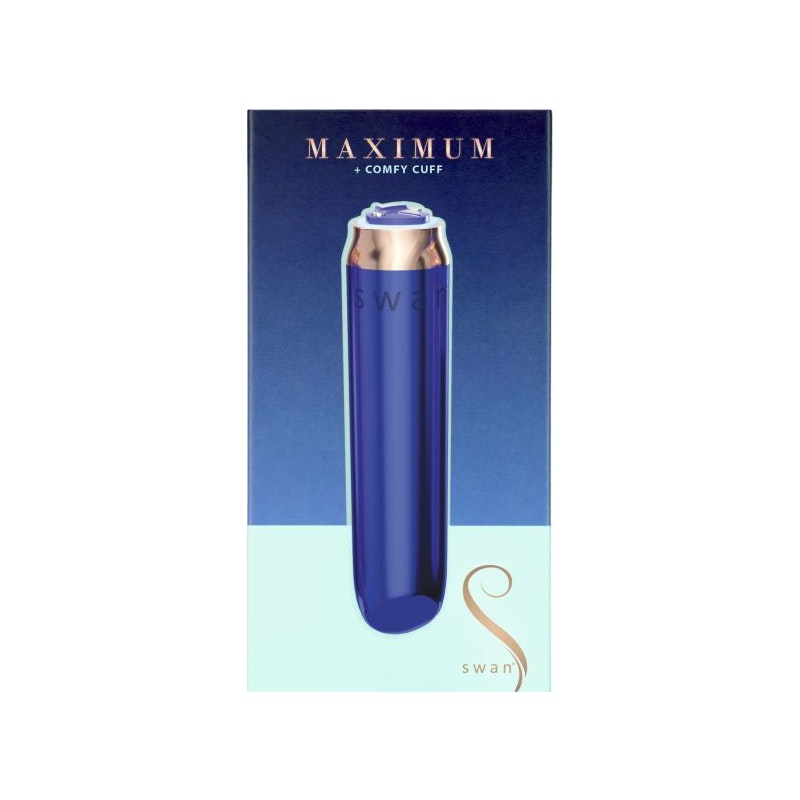 Swan Maximum Comfy Cuff Rechargeable Bullet Vibrator, Blue