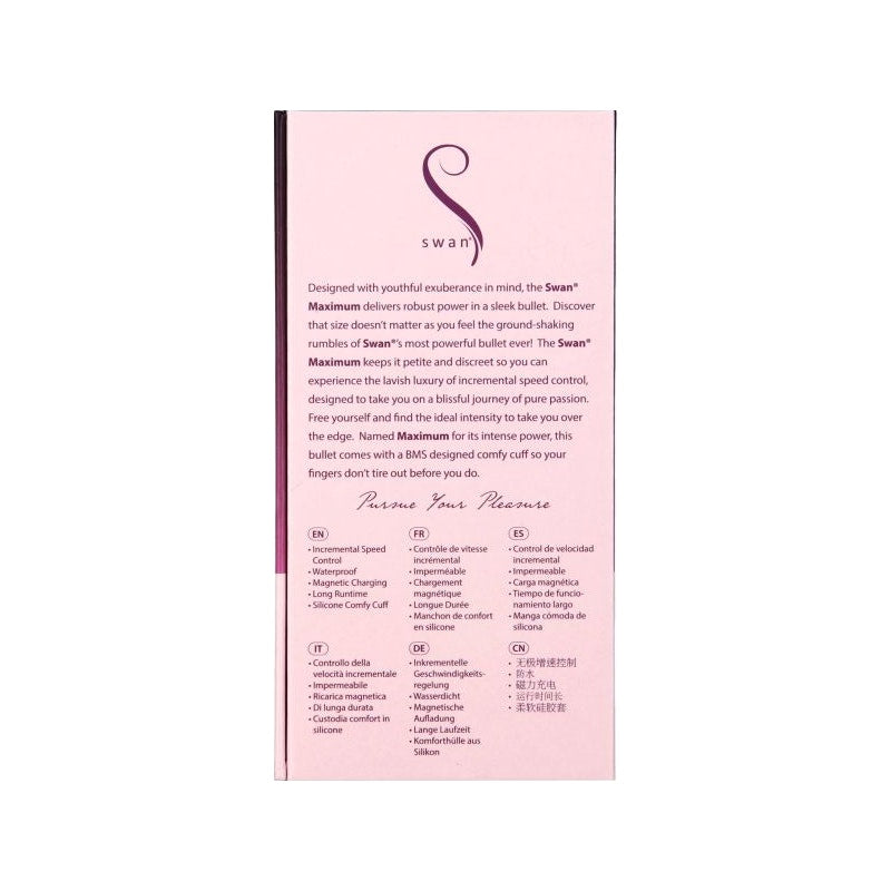 Swan Maximum Bullet Vibrator, Pink