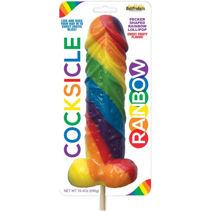 Rainbow Cocksicle Lollipop, 295g - Hott Products