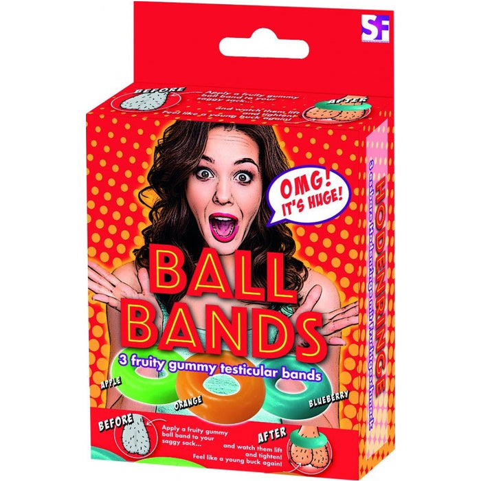 Ball Bands Gummy Cock Rings, 3-pack - Hott Products