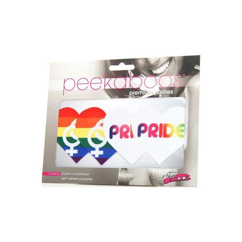 Pride Hearts Pasties, 2-pack, Rainbow