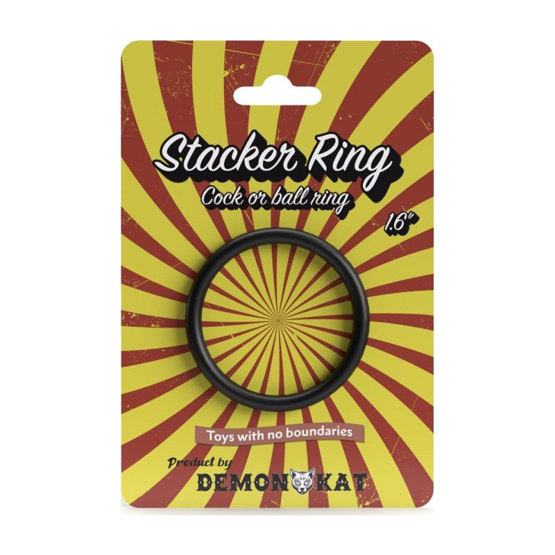 Demon Kat Stacker Ring 1.6in/40mm, Black