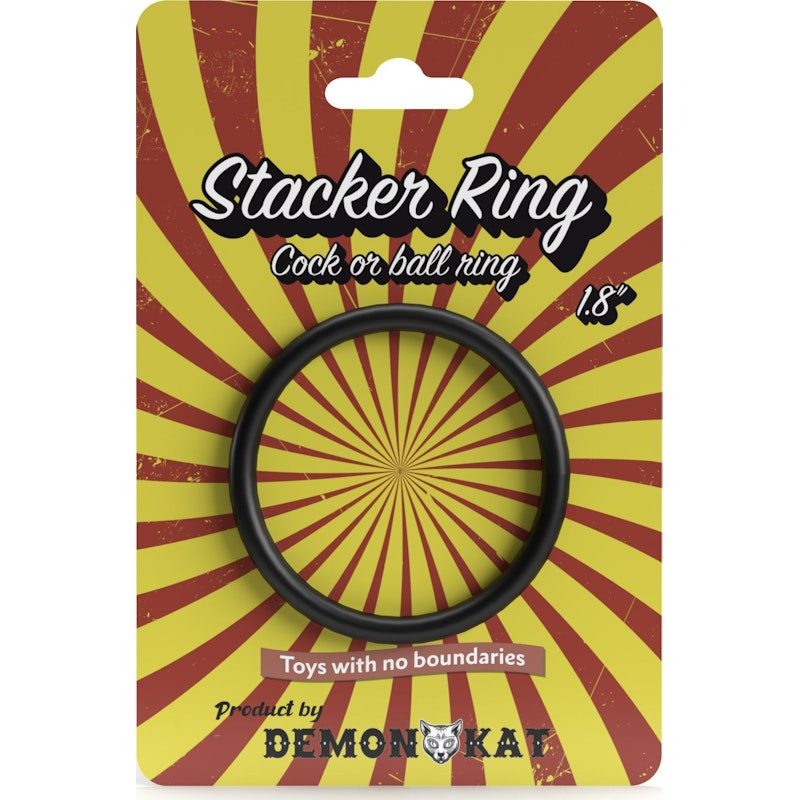 Demon Kat Stacker Ring, 1.8in/45mm, Black