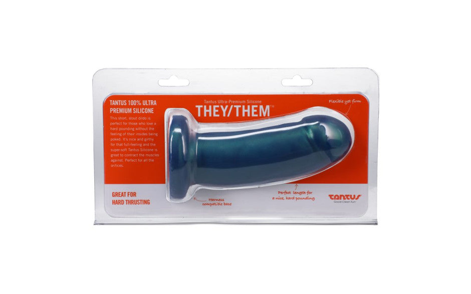 Tantus They/Them Dildo, 5"/ 13cm, Malachite