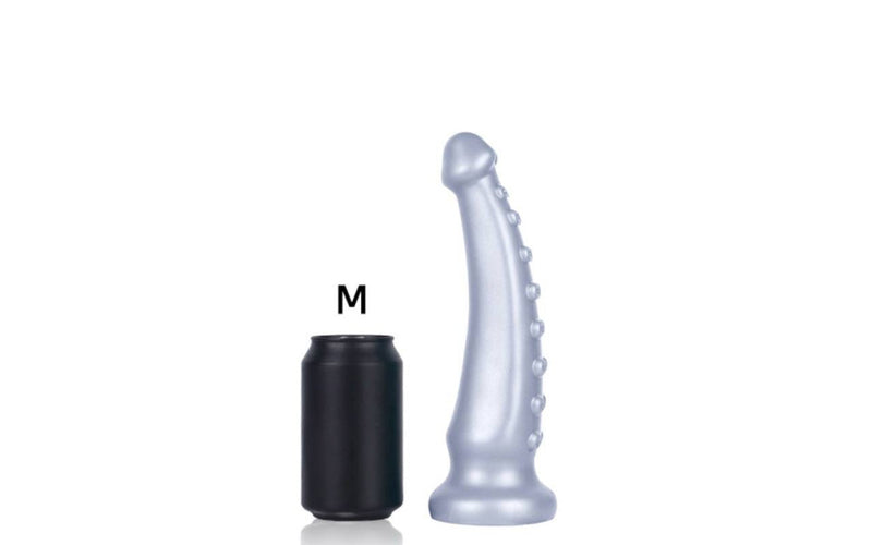 Sport Fucker OctoCock Liquid Silicone Dildo, Medium, Silver