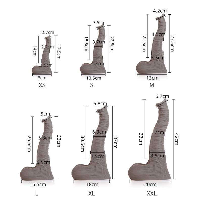 Sport Fucker Dexter Liquid Silicone Dildo, Medium (27.5cm), Grey