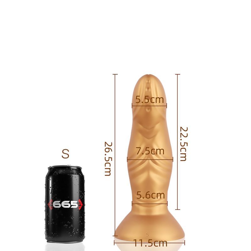 Sport Fucker Pupa Liquid Silicone Dildo, Small (27cm), Rose Gold