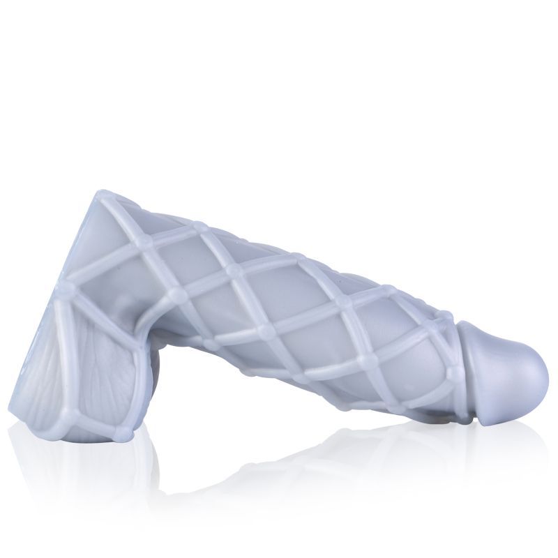 Sport Fucker Fetishique Liquid Silicone Dildo, Medium (20cm), Silver