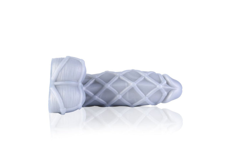 Sport Fucker Fetishique Liquid Silicone Dildo, Medium (20cm), Silver