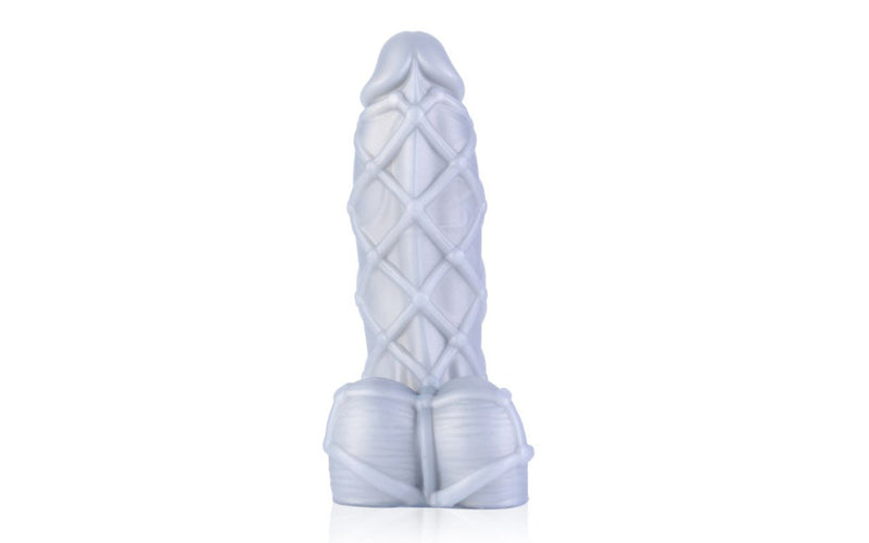 Sport Fucker Fetishique Liquid Silicone Dildo, Medium (20cm), Silver