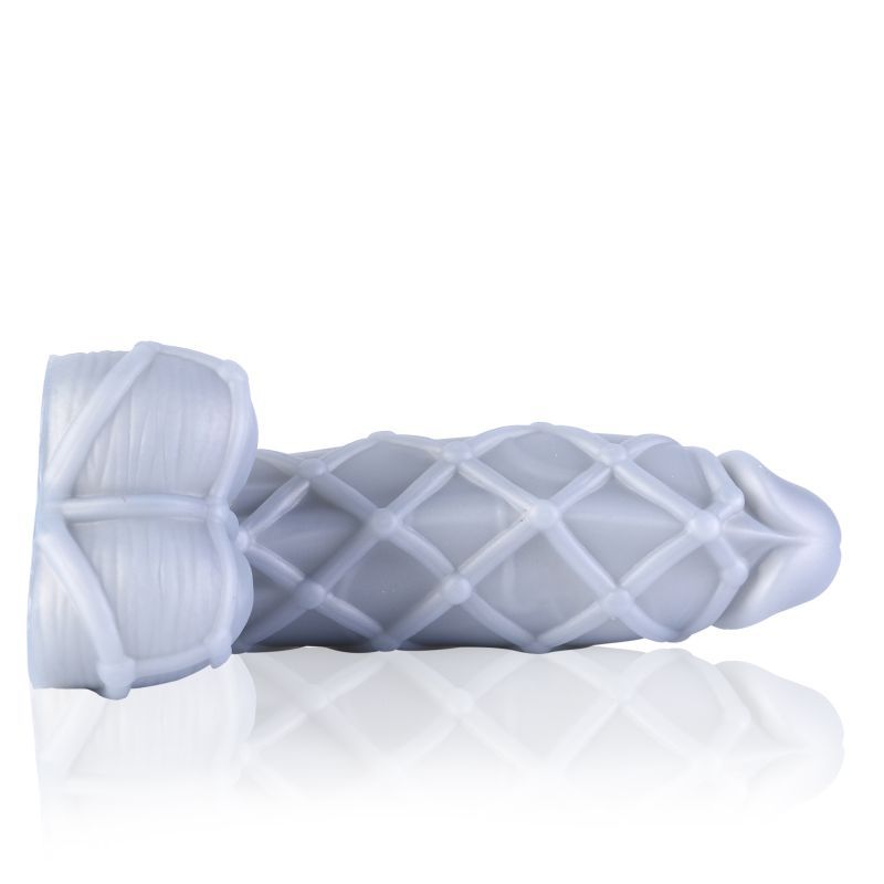Sport Fucker Fetishique Liquid Silicone Dildo, Medium (20cm), Silver