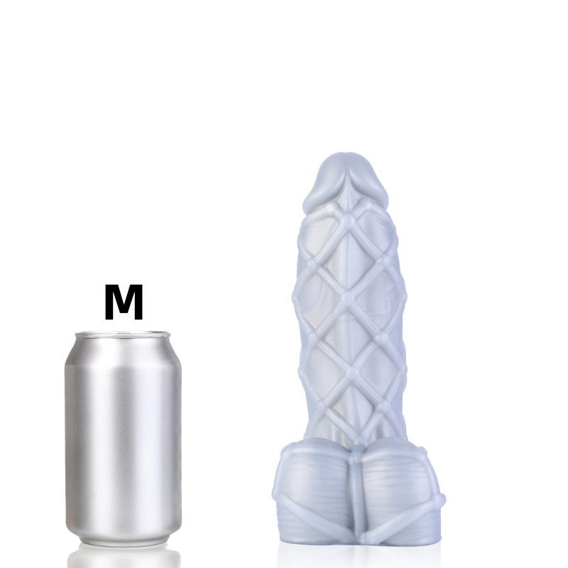 Sport Fucker Fetishique Liquid Silicone Dildo, Medium (20cm), Silver