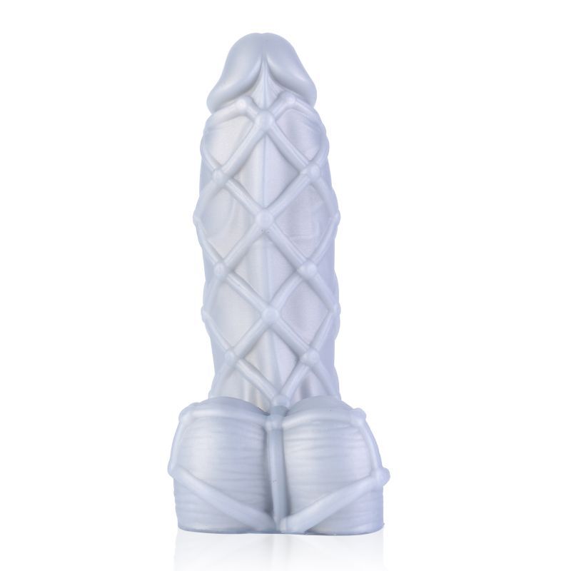 Sport Fucker Fetishique Liquid Silicone Dildo, Medium (20cm), Silver