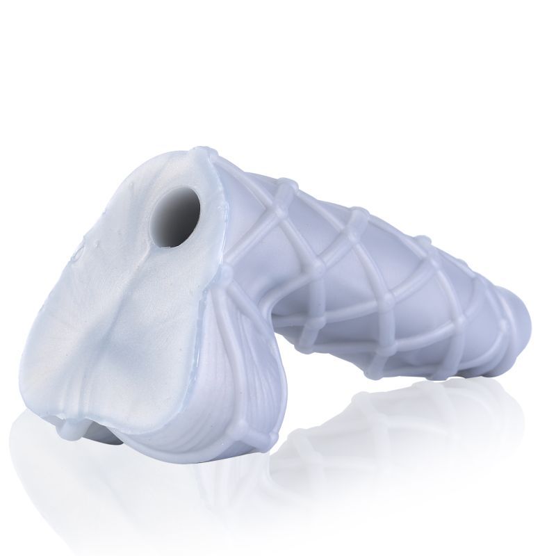 Sport Fucker Fetishique Liquid Silicone Dildo, Medium (20cm), Silver