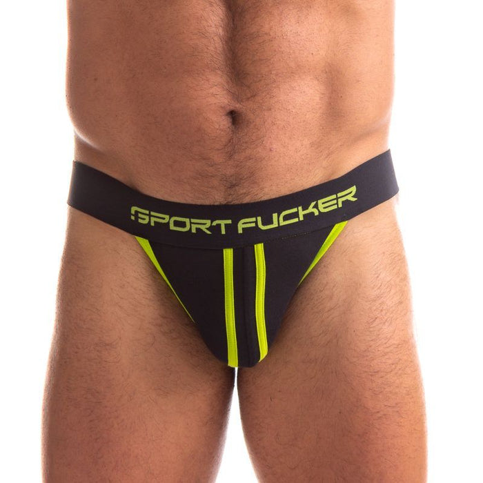 Sport Fucker Jersey Jock Black/Green, S/M/L