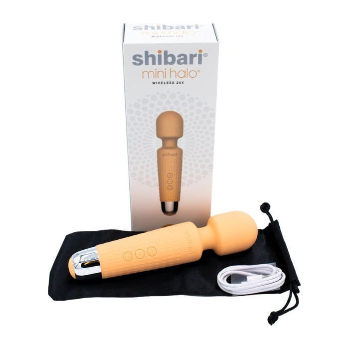 Shibari Mini Halo Wireless 20X Wand, Peach