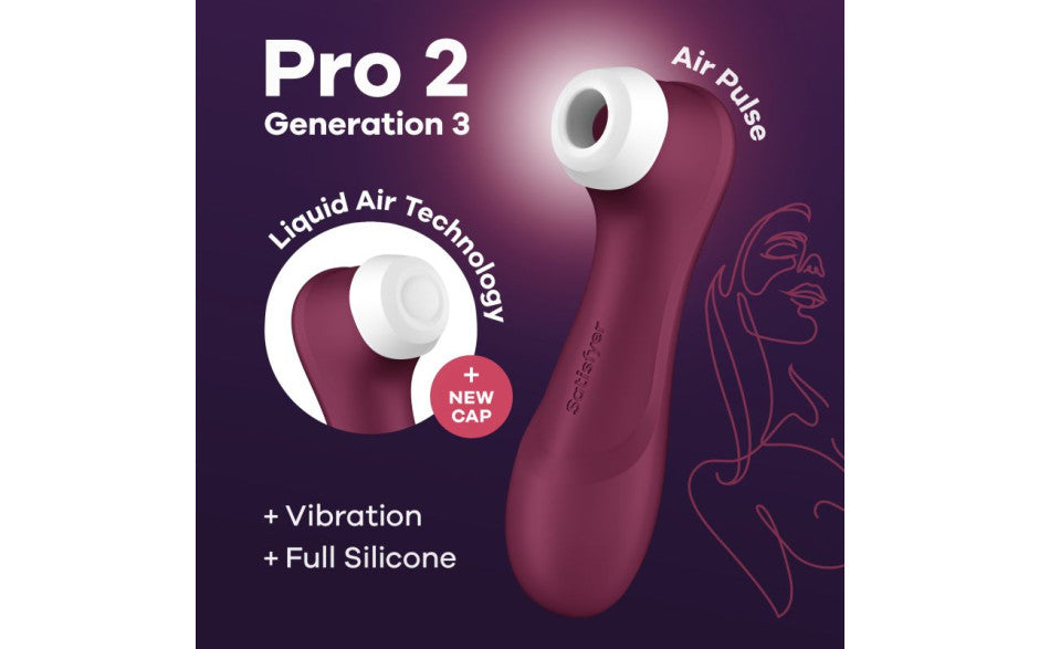 Satisfyer Pro 2 Gen 3 with Liquid Air Wine Red