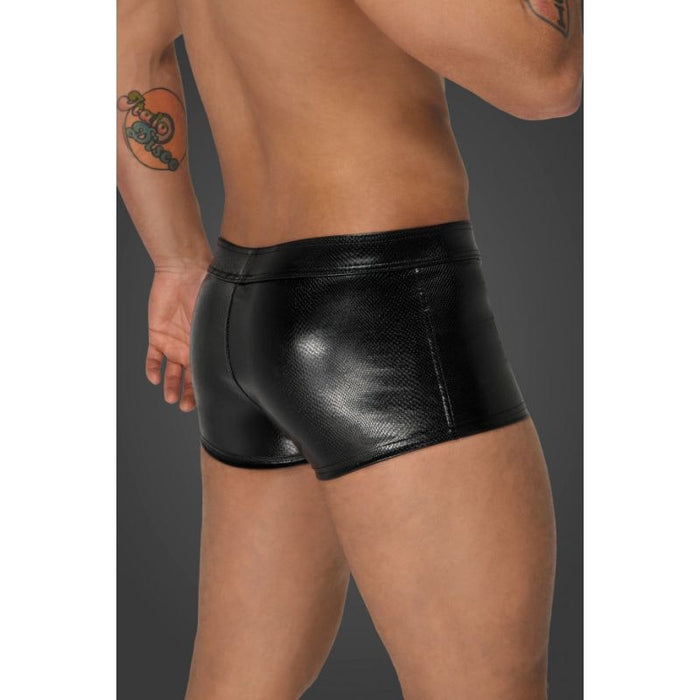 Noir Snake Wetlook Short-Shorts, Black, S, M, L, XL