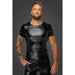 Noir Wetlook T-Shirt with Snake Wetlook Sleeves, Black, S/M/L/XL