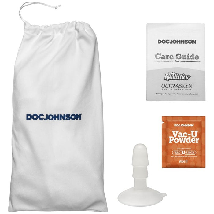 Roman Todd Ultraskyn Cock w Vac-U-Lock Suction Cup, 8"/20cm, Flesh