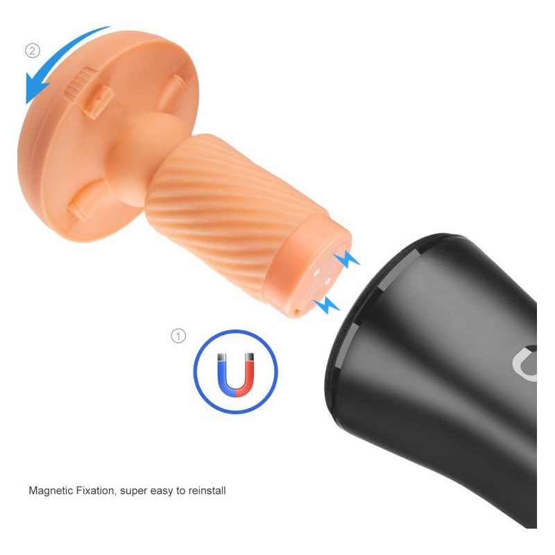 OTouch Inscup 3 Thrusting and Contraction Masturbator, Black